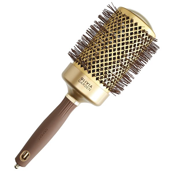 Термобрашинг для волос EXPERT BLOWOUT SHINE Wavy Bristles Gold&Brown 65 мм Коричневый (07343)