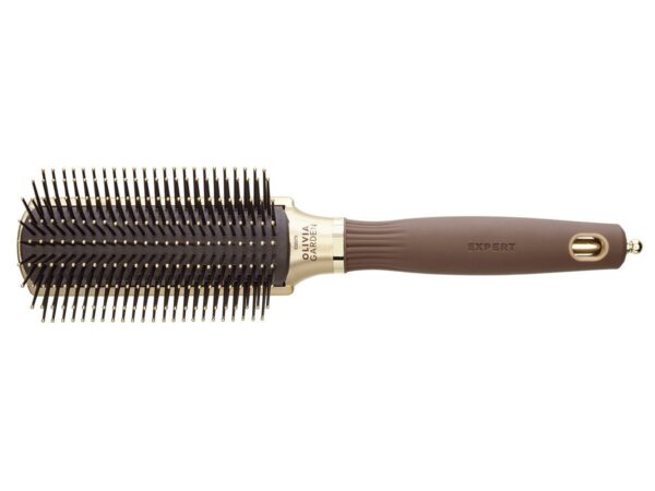 Щетка 9 рядов EXPERT STYLE CONTROL Nylon Bristles Gold&Brown Коричневая (08216)