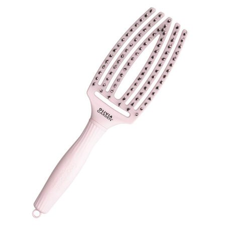 Щетка для волос Olivia Garden Fingerbrush Care Iconic Boar&Nylon Pastel Pink L